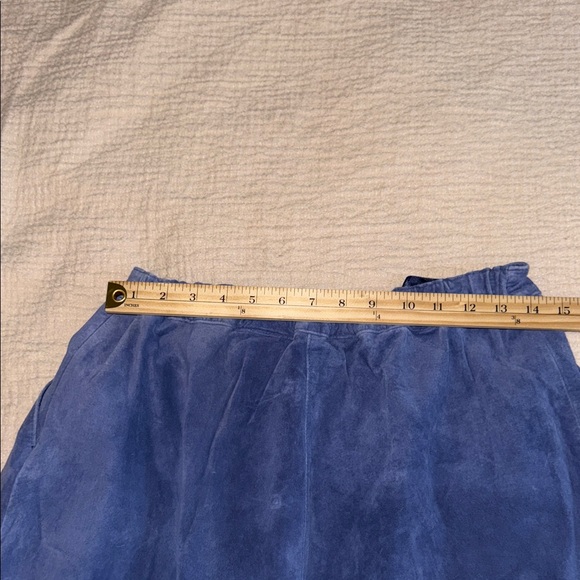 Monterey Bay Ice Blue Suede Button-Front Women's Midi Pencil Skirt NWOT - Picture 9 of 12